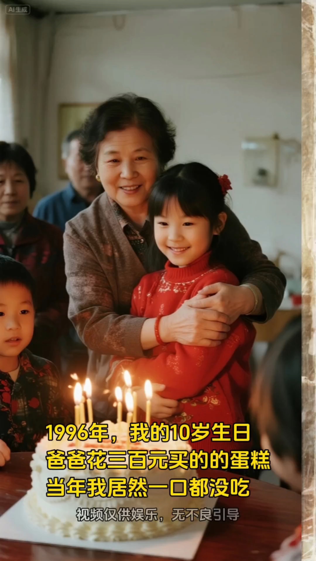 1996年,我的10岁生日,爸爸花三百元买的的蛋糕