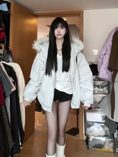 软乎乎的派克服 ootd穿搭 这个冬天一键解锁松绒系穿搭 冬日松绒系配色初恋感太强了 一周