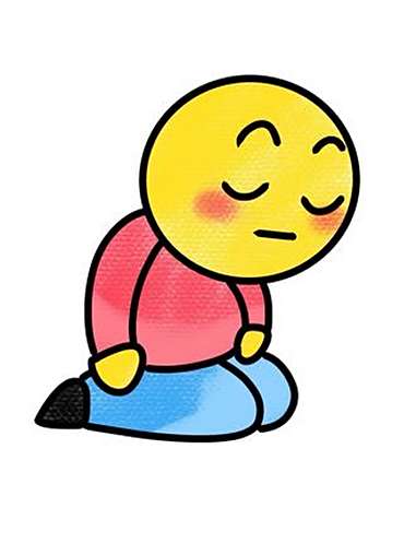 我都给你跪下了,还不能原谅我吗?原创 画画 简笔画 表情包 手绘