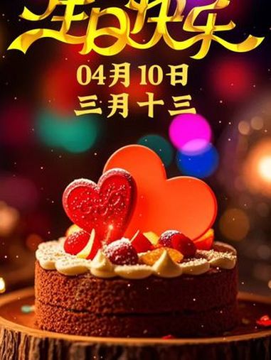 0410生日快乐!你的生日蛋糕到了!有没有今天过生日的?愿我们发财,被爱,好运常在!蛋糕生