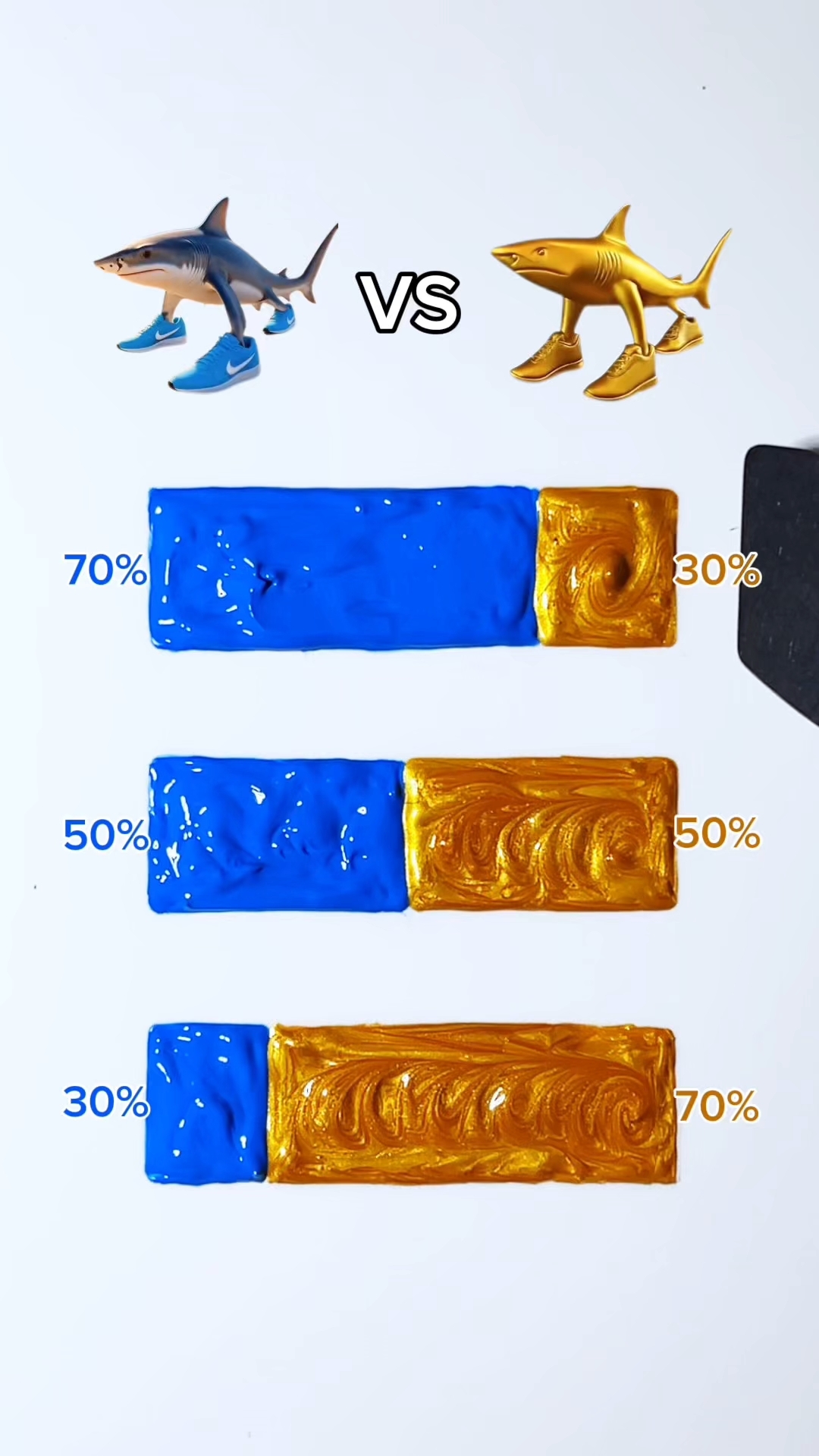 耐克鲨鱼和金色耐克鲨鱼