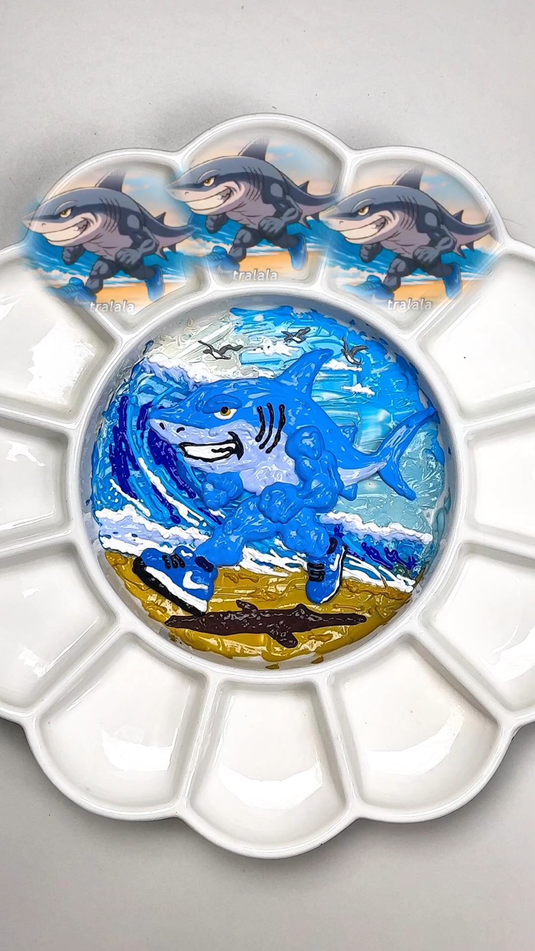 耐克鲨鱼的逃跑样子