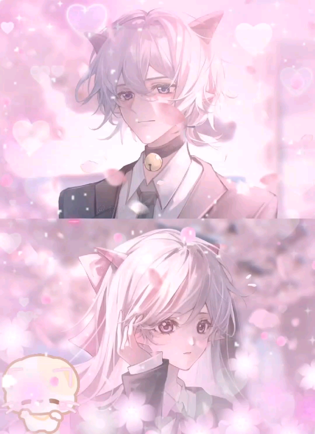 #可爱oc# #情侣头像#