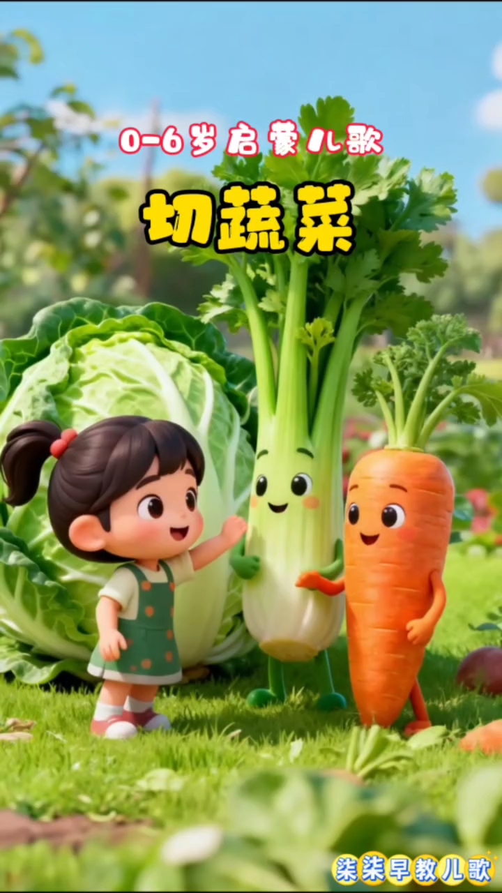 磨耳朵英文歌～认识蔬菜，英语听力，儿童益智