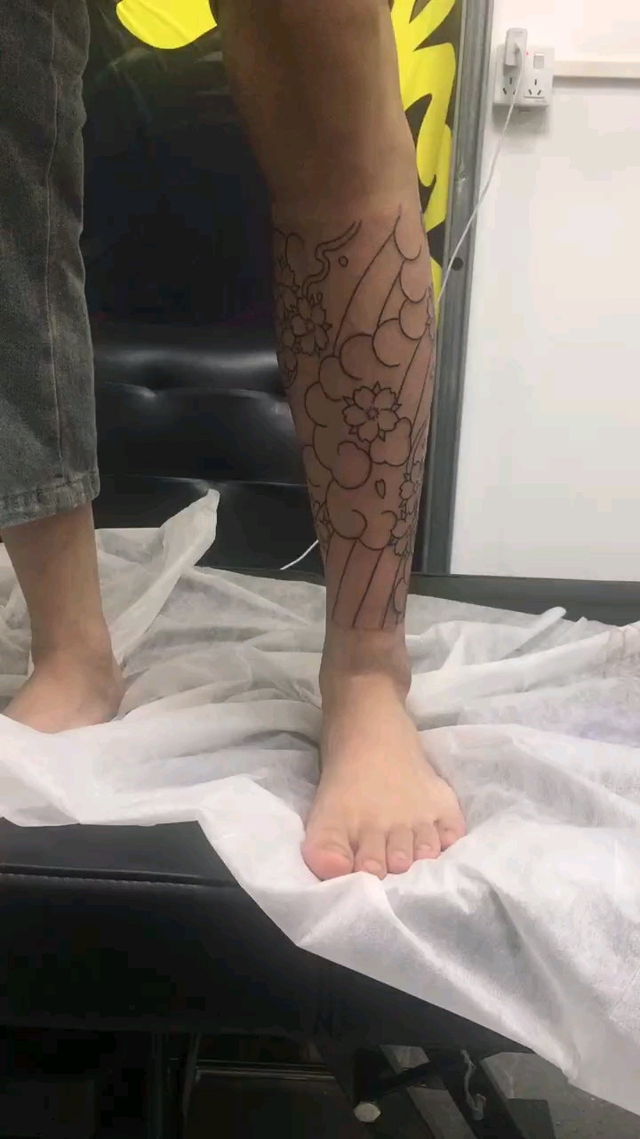 樱花纹身手稿