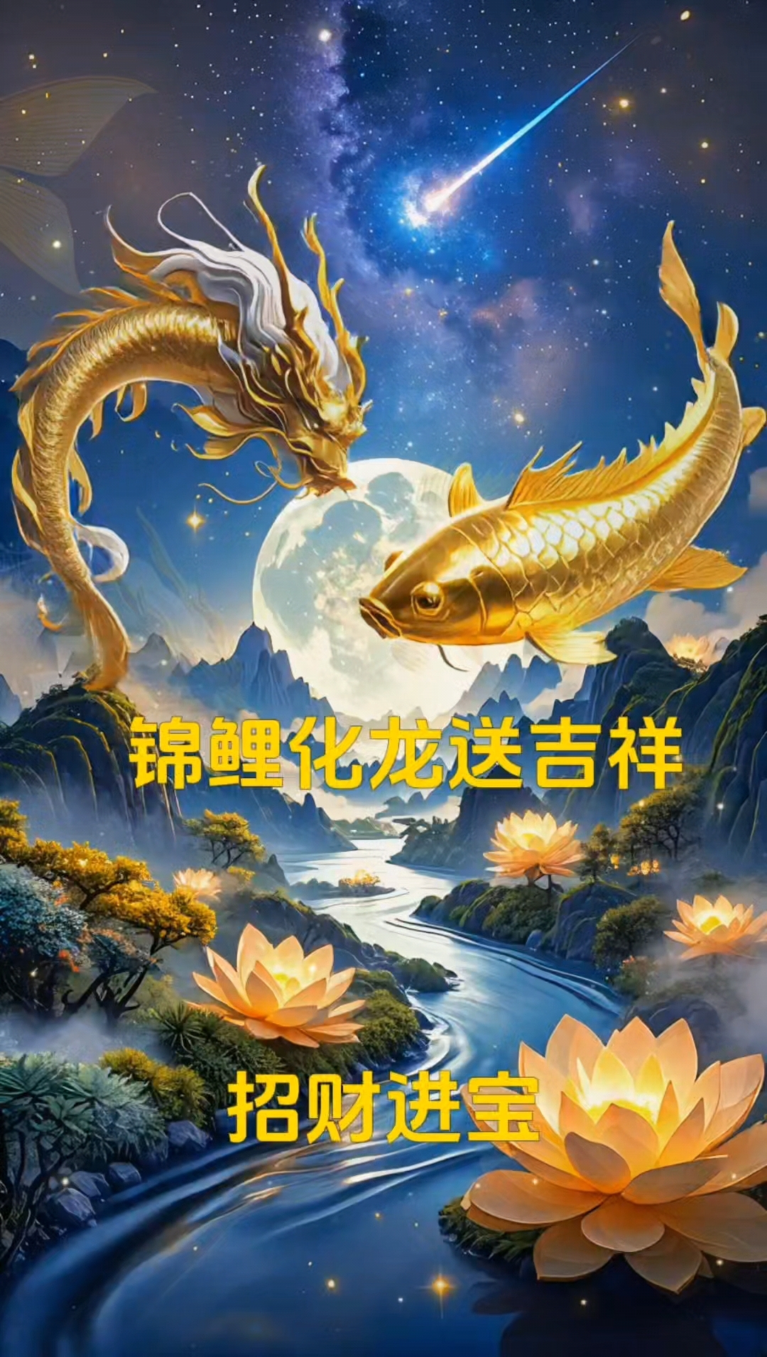 锦鲤如鱼得水,磁场感应,风调雨顺的神秘力量!