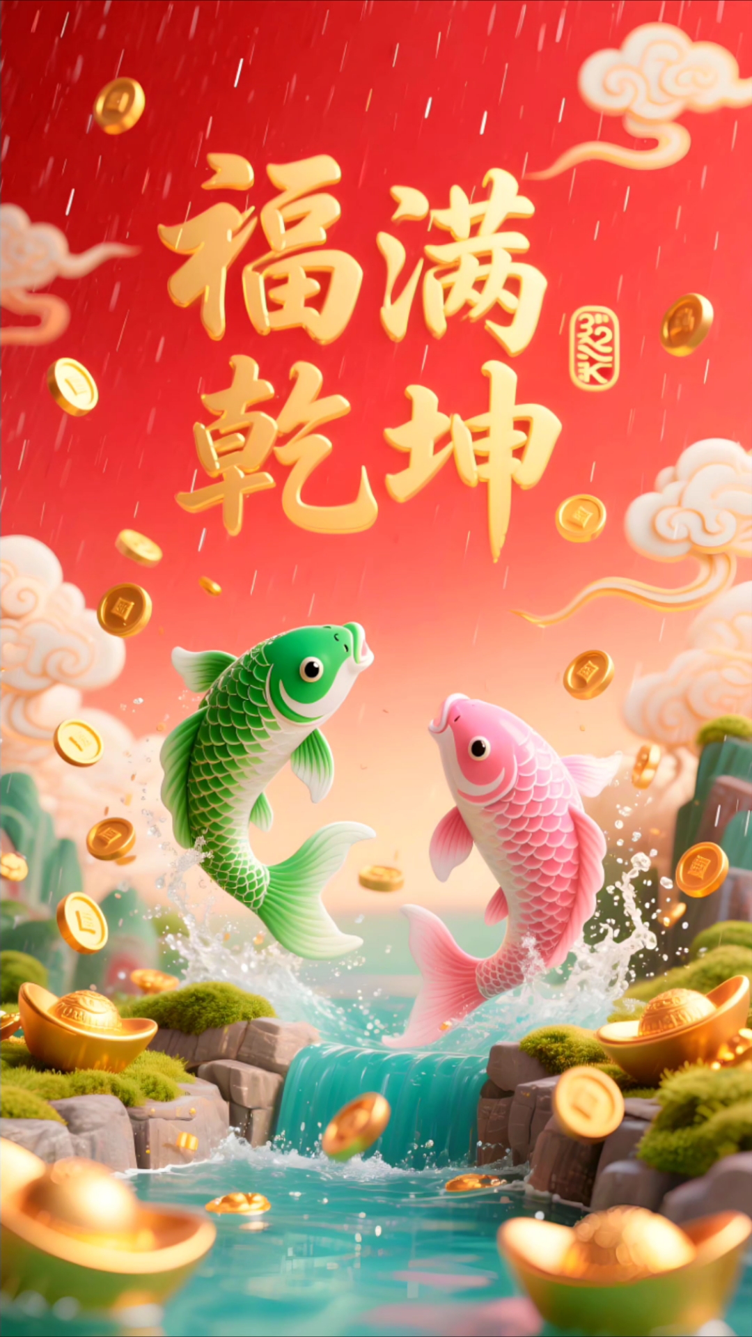 哇塞,这两条鲤鱼好漂亮。今日福利关注私信免费领取奖励。