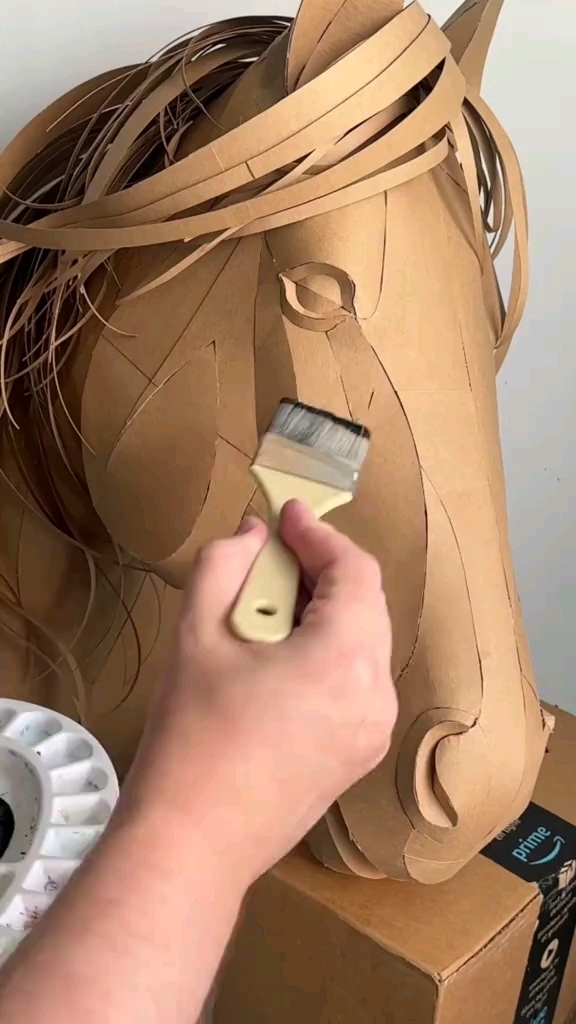 手工制作的一匹纸马