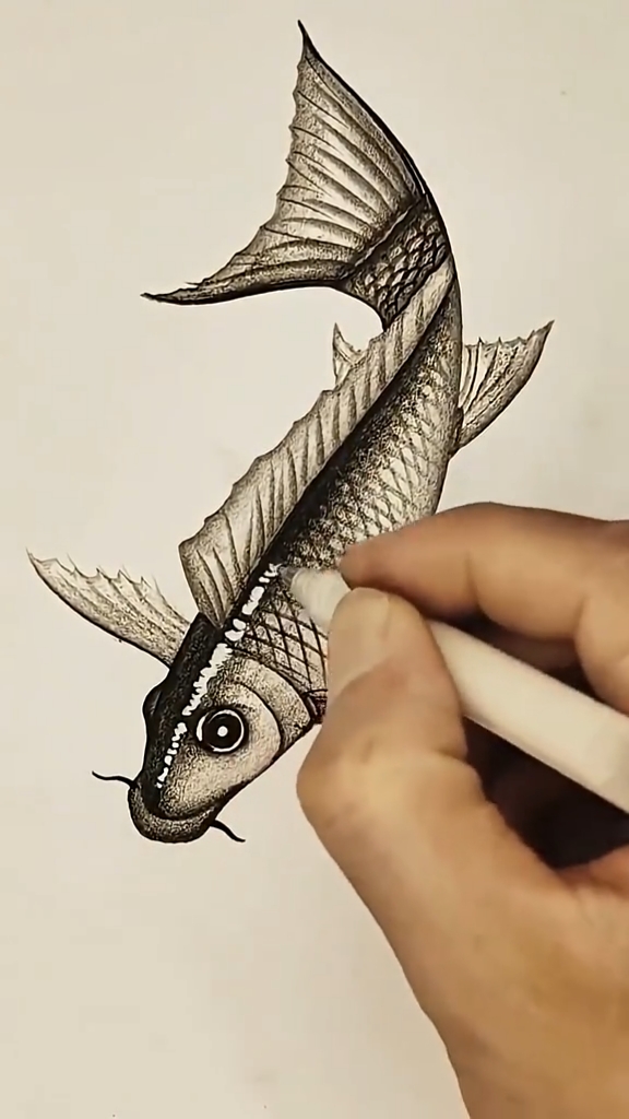 如何简单的画一条鱼