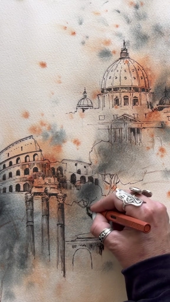 水彩建筑绘画教程