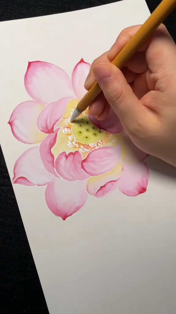 如何画国画荷花