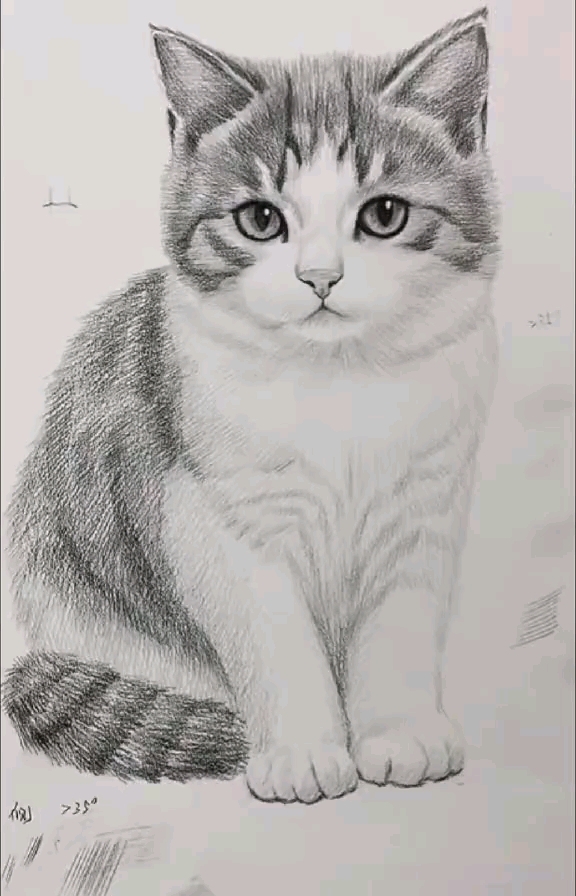如何用铅笔画一只可爱的小猫