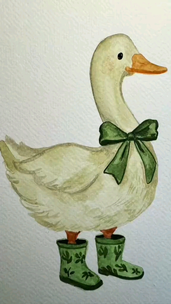 如何画水彩鸭子