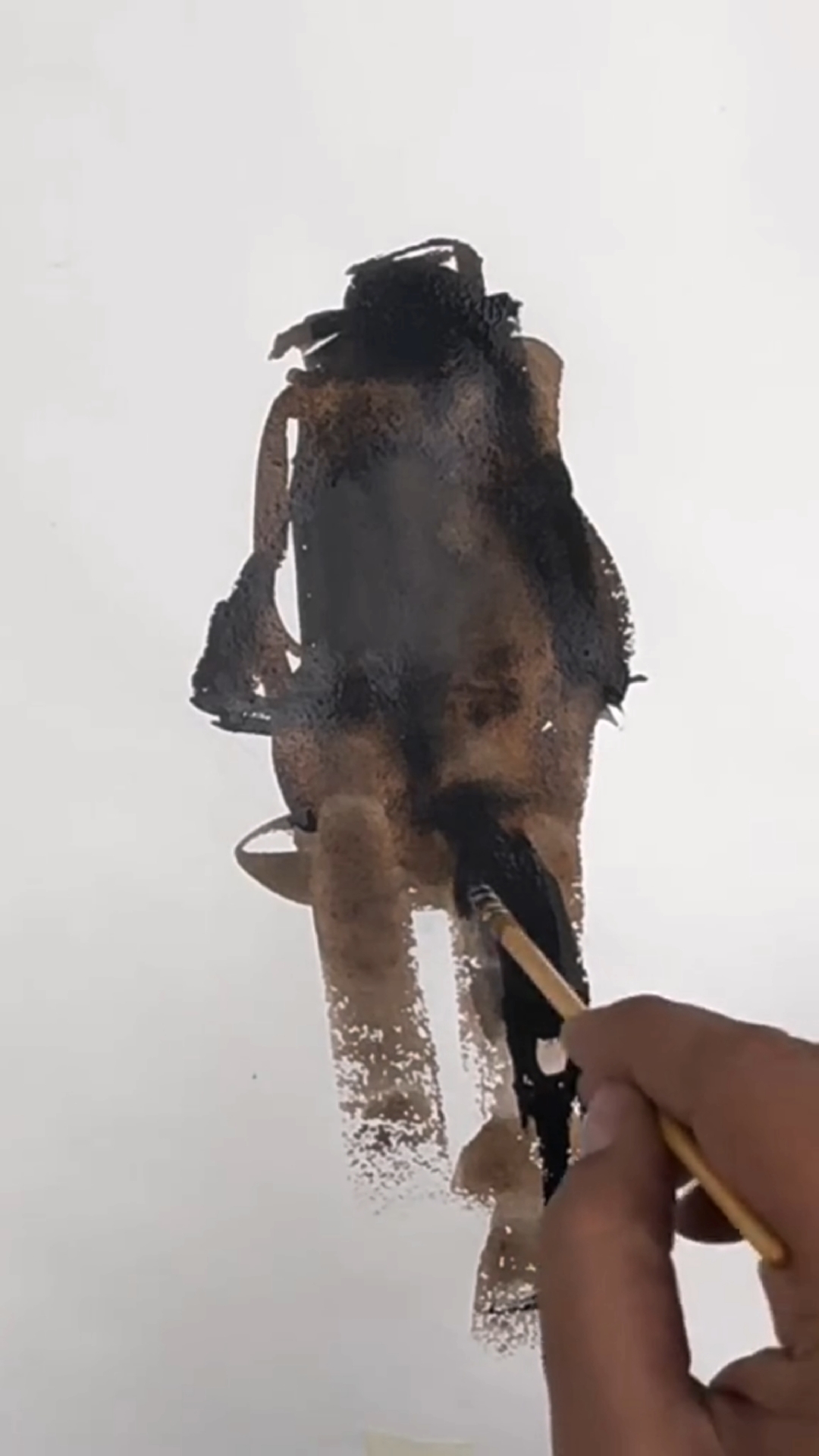 简单几笔画骑车人水彩画