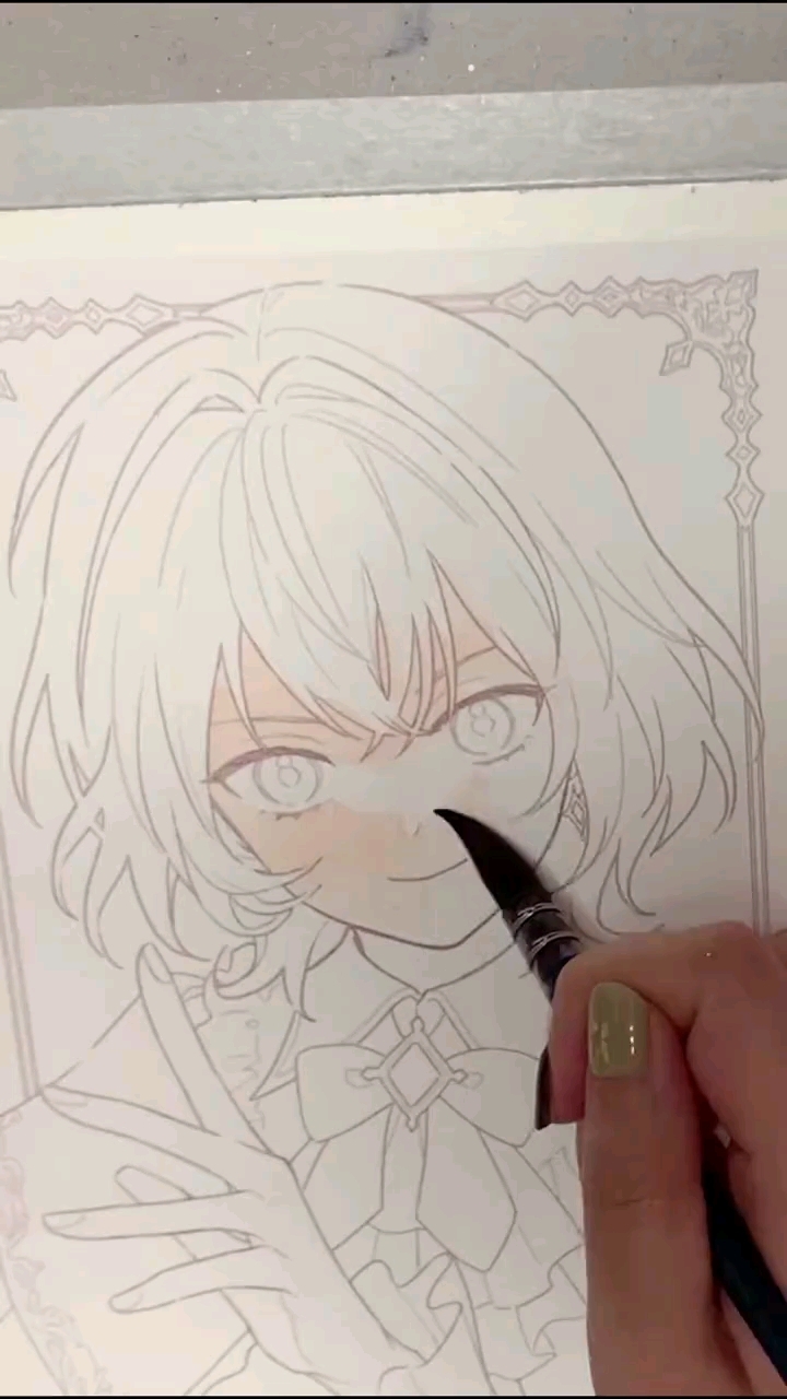 动漫人物水彩画