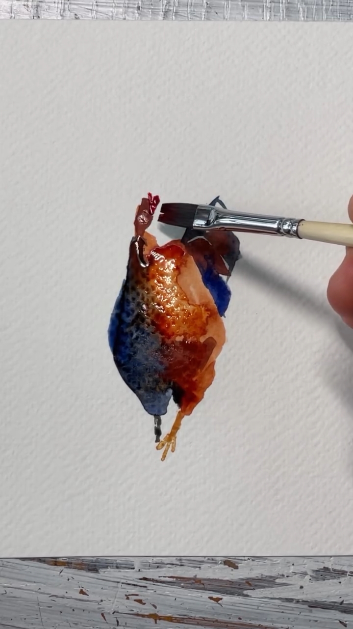 水彩画教程：如何画一只鸡