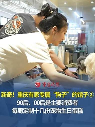 新奇!重庆有家专属“狗子”的馆子 “90后”“00后”是主要消费者,每周定制十几份宠物生日