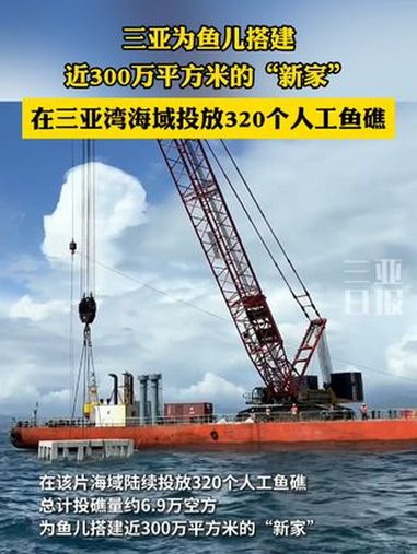 三亚为鱼儿搭建近300万平方米的“新家”,在三亚湾海域投放320个人工鱼礁。三亚(来源:)
