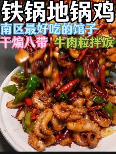 这是我在南区非常喜欢的馆子,这种农家饭最对味!地锅芦花鸡属于必点菜,小炒黄牛肉,干煸八带,
