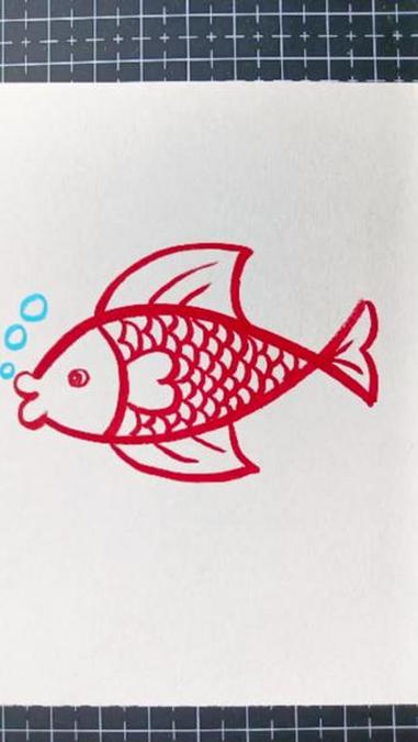 简单几笔画小鱼简笔画#简笔画 #简笔画教程 #儿童简笔画 #一起学画画 #亲子时光