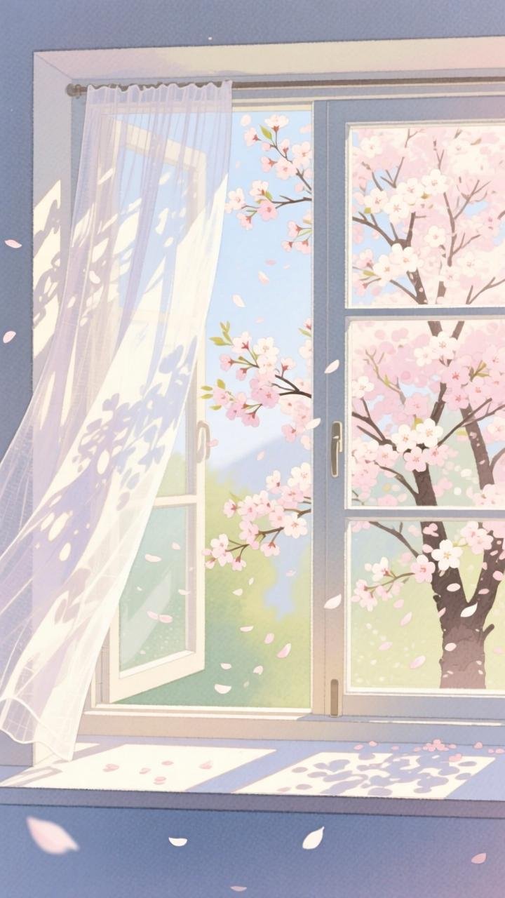 橘猫慵懒春日午后,看樱花飘落时光停驻#真实生活记录#