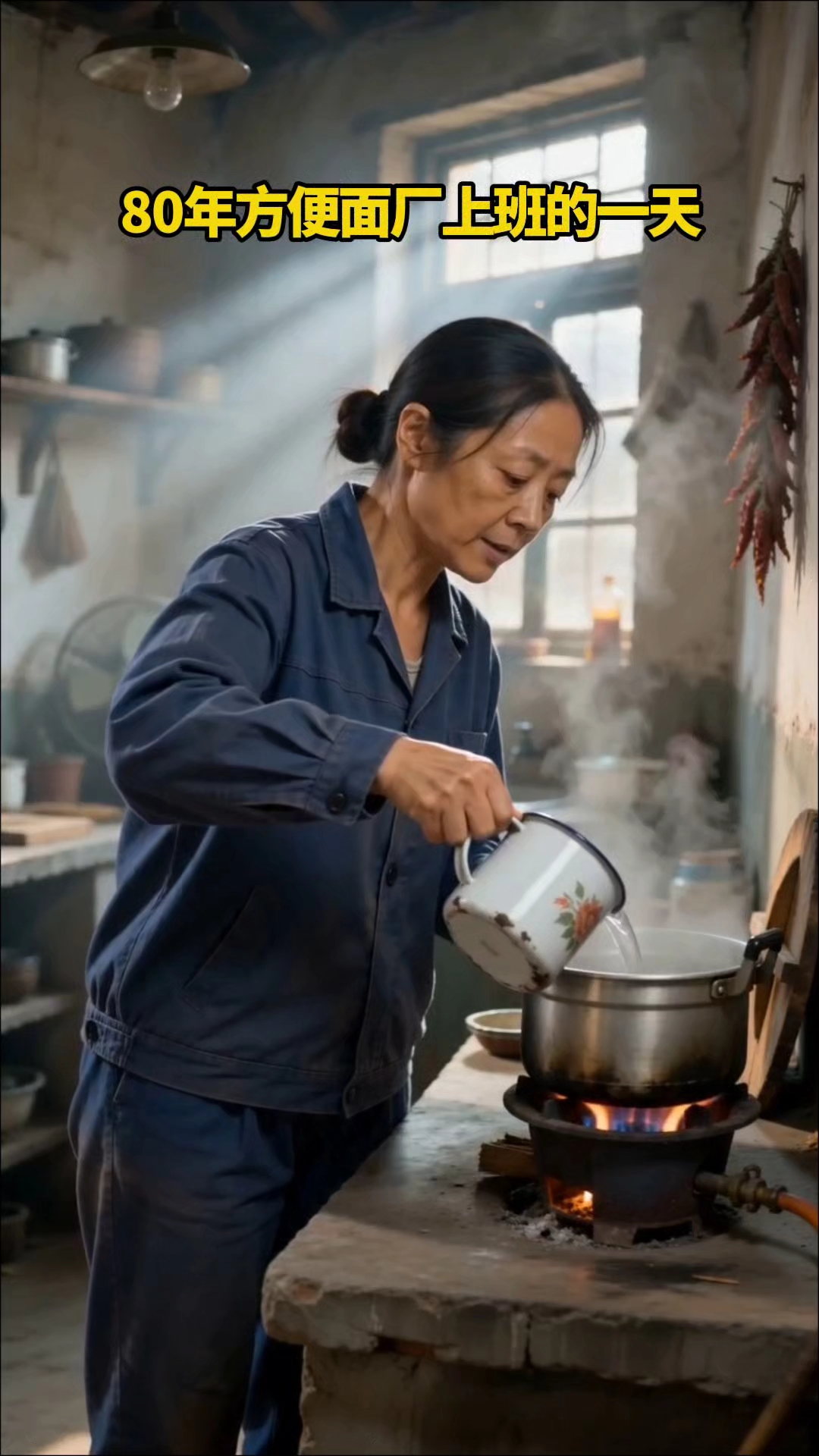 80年方便面女工上班的一天#80年代怀旧#