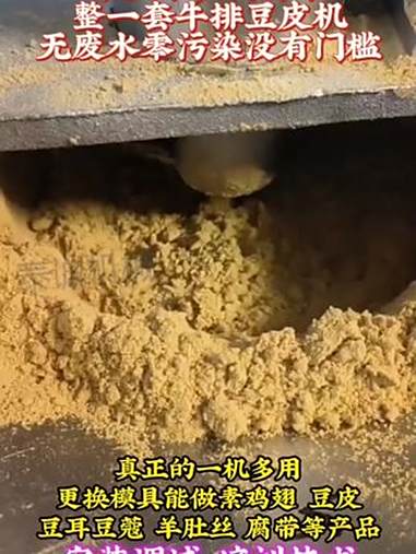 牛排豆皮机无废水零污染没有门槛，真正的一机多用！更换模具能做素鸡翅 豆皮豆耳豆蔻 羊肚丝 
