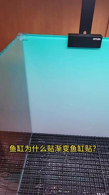鱼缸背景贴纸渐变鱼缸贴蓝白渐变造景缸壁纸画高清自粘#蓝白渐变膜 #渐变鱼缸贴纸 #蓝白渐变