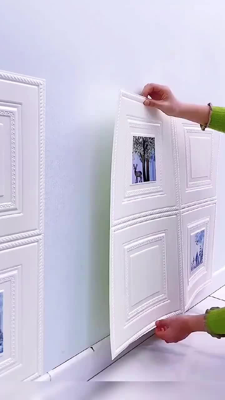 墙纸自粘3d立体墙贴防水防潮贴纸可擦洗卧室