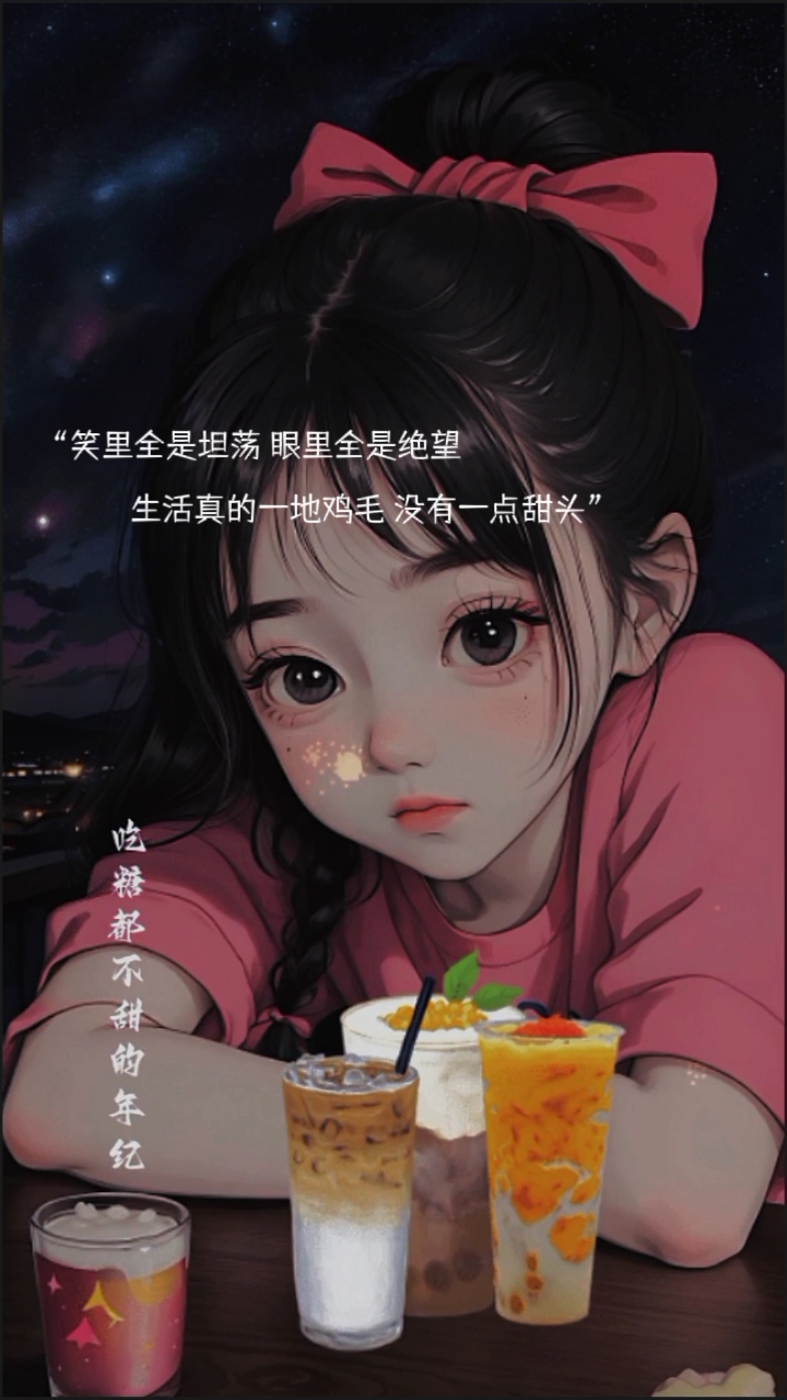 笑里全是坦荡 眼里全是绝望 生活真的一地鸡毛 没有一点甜头