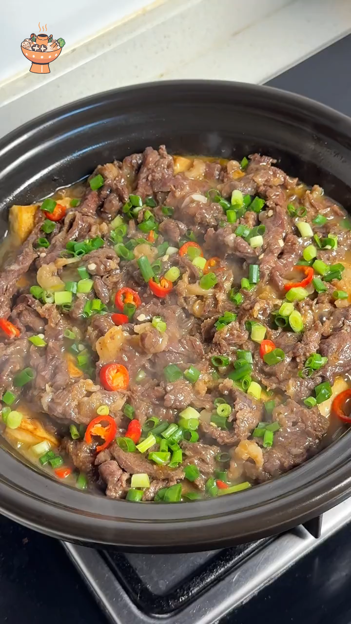 今天做豆腐牛肉煲