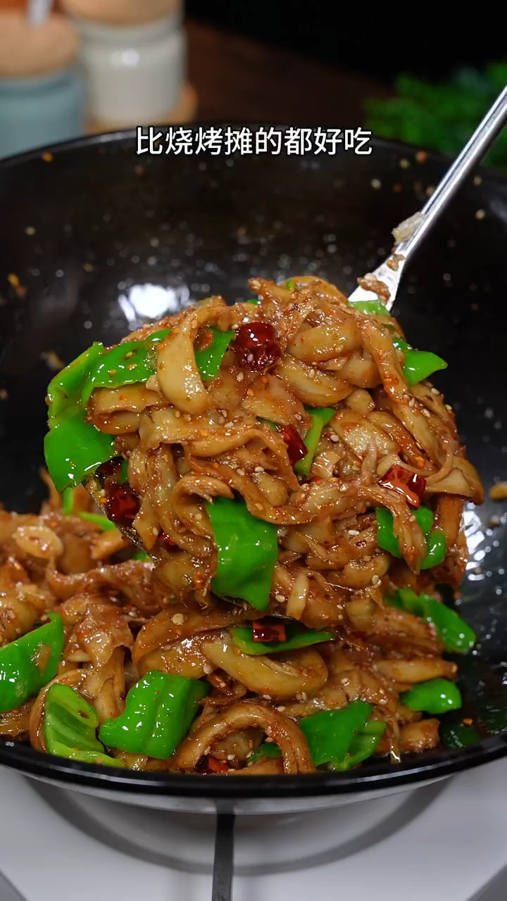 今天做了青椒炒面筋