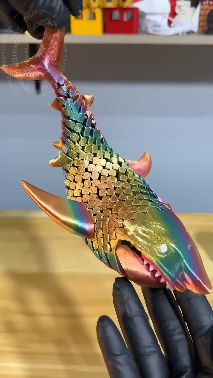 亲子3D打印鲨鱼拼装:寓教于乐的挑战