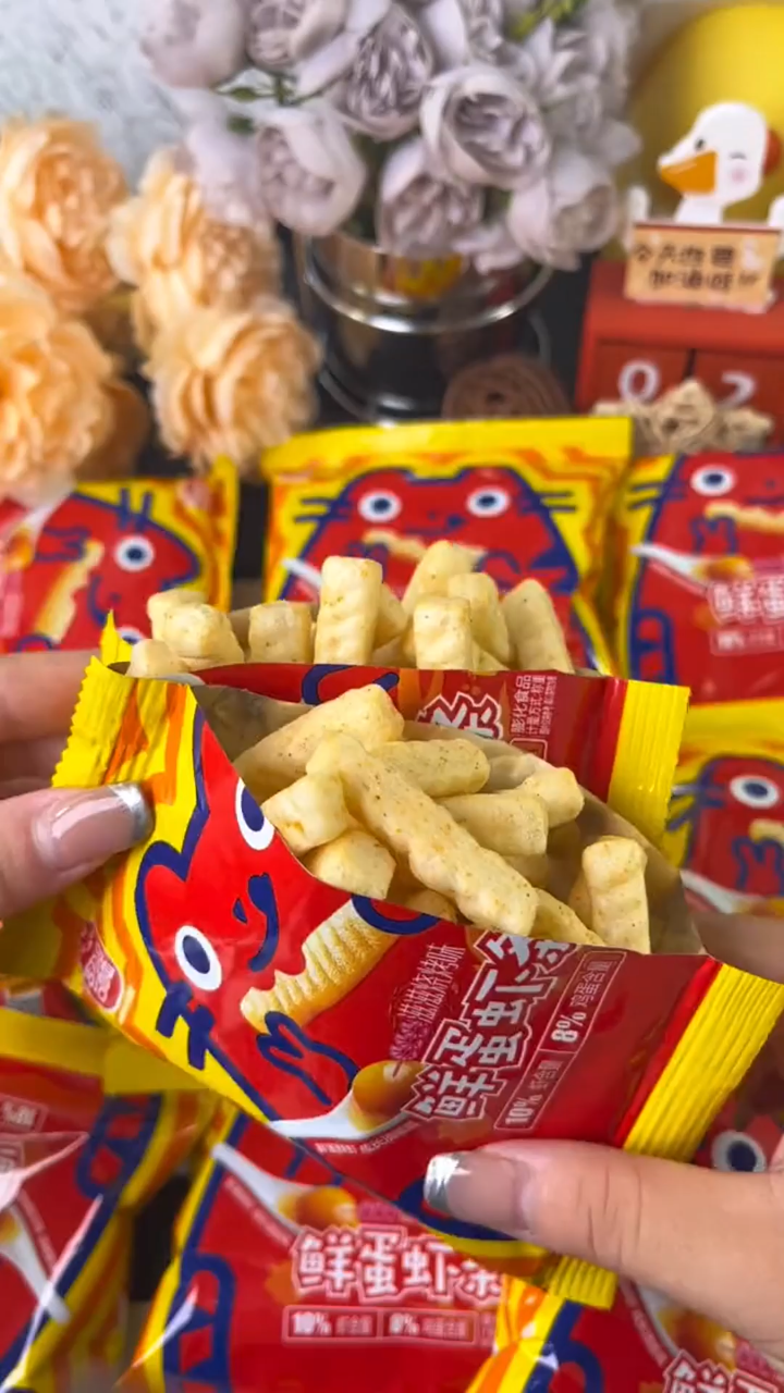 喜盈盈鲜蛋虾条整箱