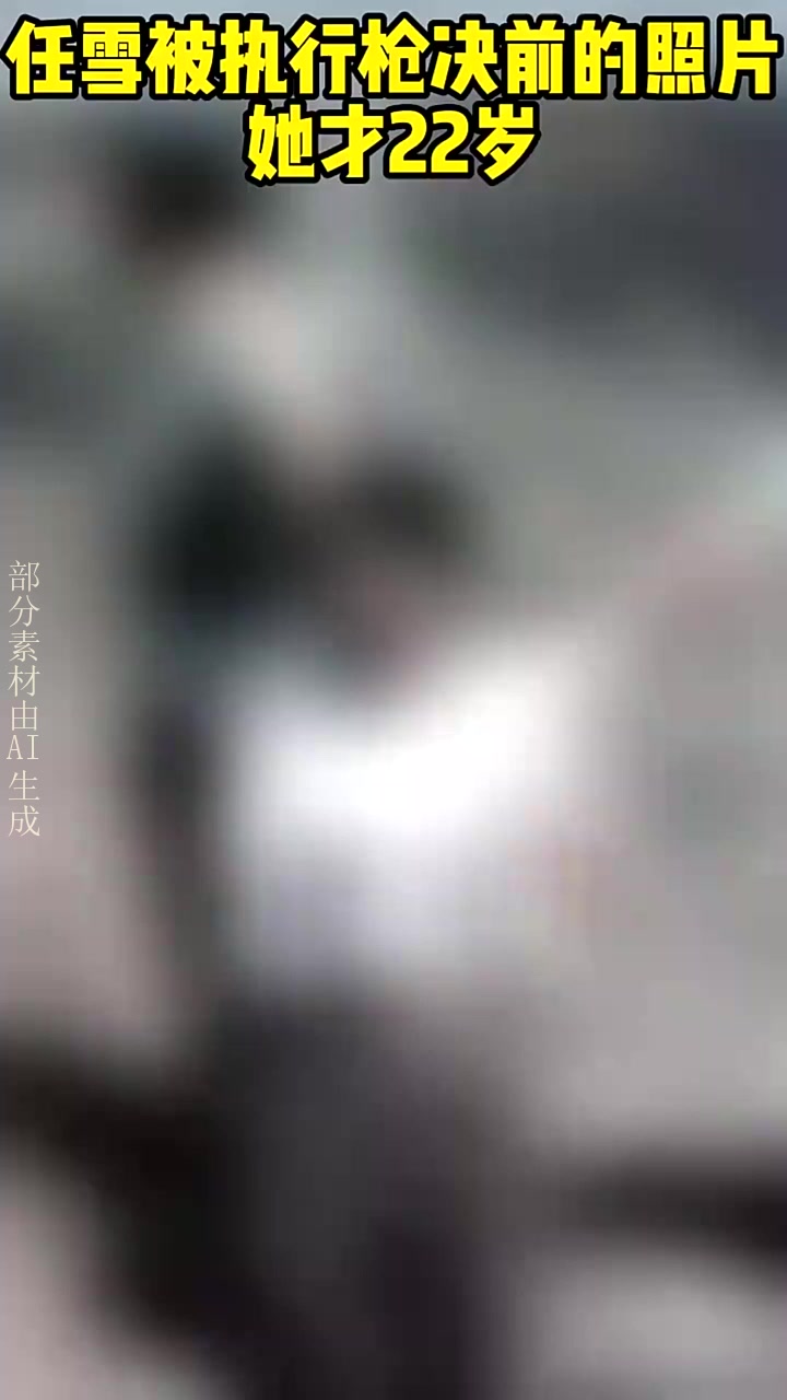 任雪被执行枪决前的照片,那时的她才22岁