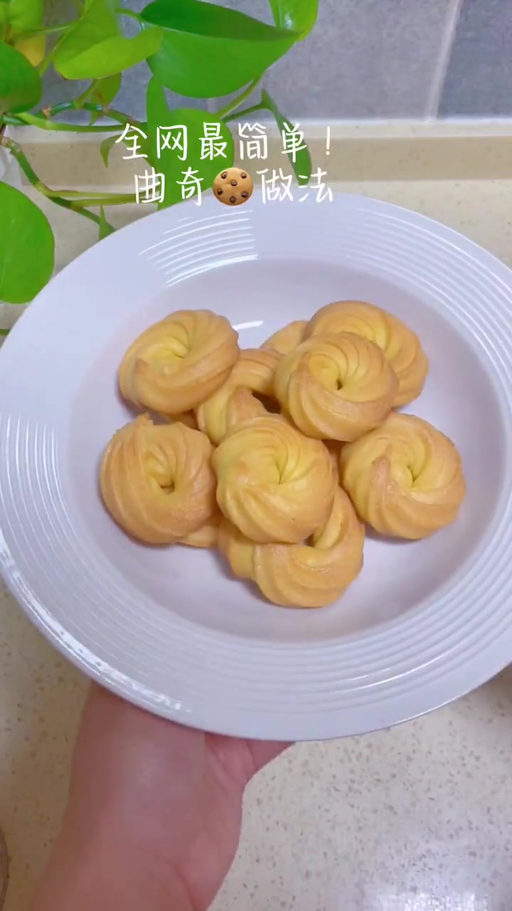 不用打发不用黄油全网最简单曲奇饼干做法，新手小白一定要