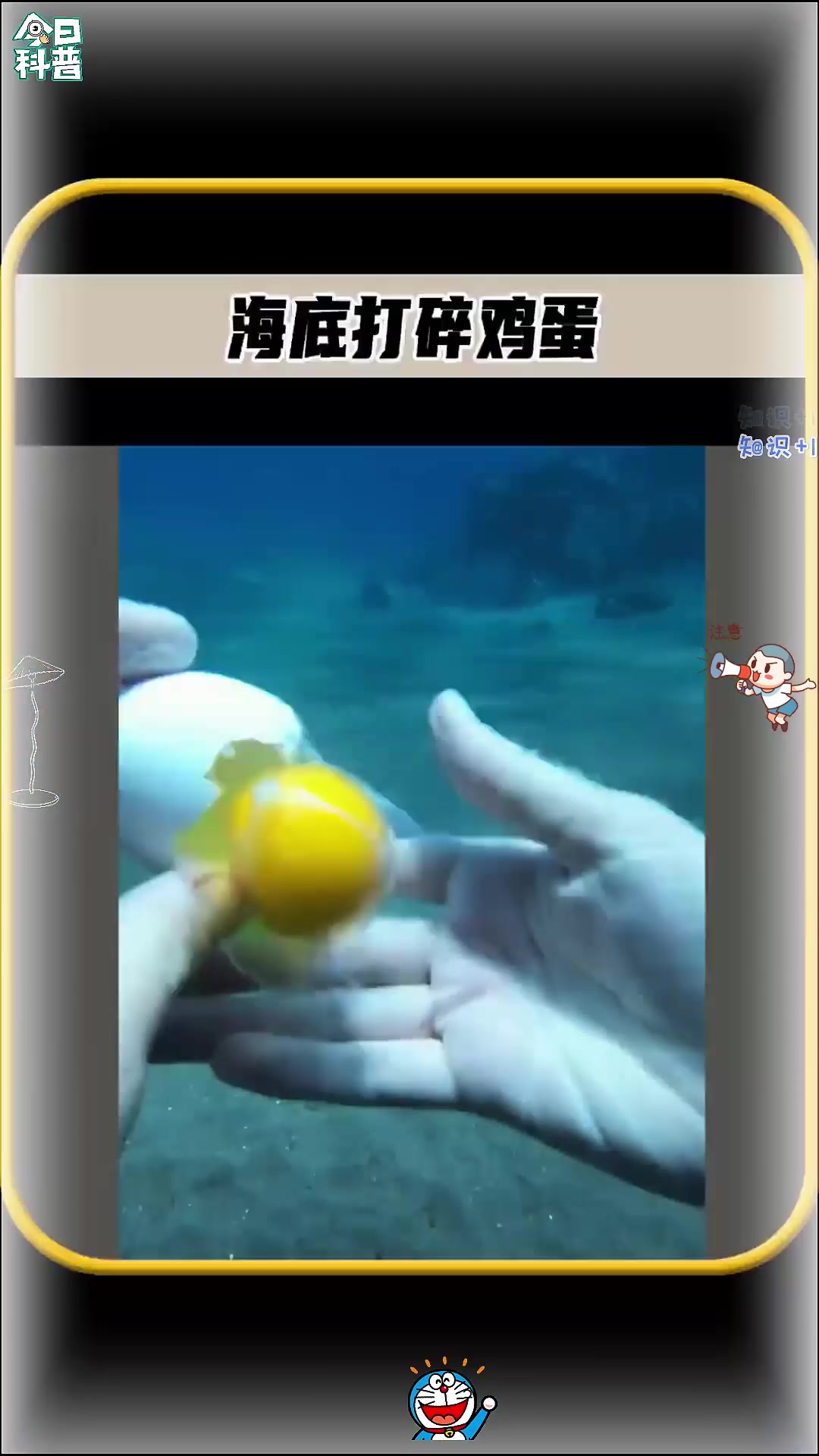 在海底打碎一个鸡蛋，可能会发生一些疯狂的事情，太可怕了