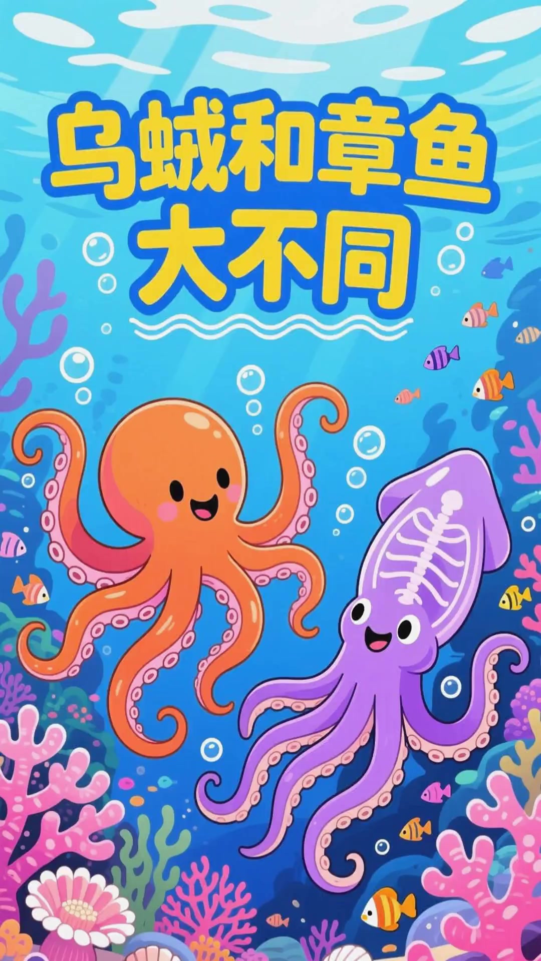 少儿科普百科，怎么分辨乌贼和章鱼呢？