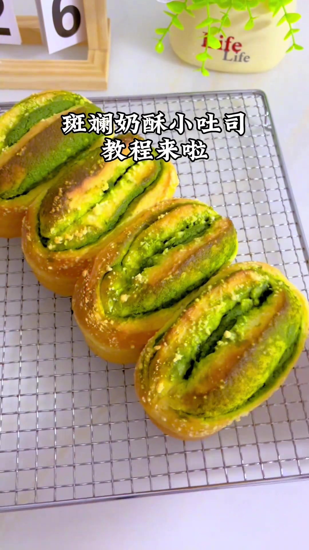斑斓奶酥小吐司|酥酥脆脆的酥粒搭配奶酥馅超好吃～