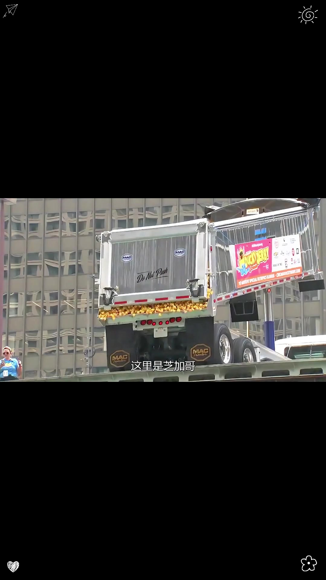 芝加哥年度小黄鸭大赛，数万只小鸭被倒入河中，场面真是壮观！