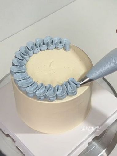 生日蛋糕裱花教程 人气蛋糕推荐 裱花嘴 视频同款花嘴左下角