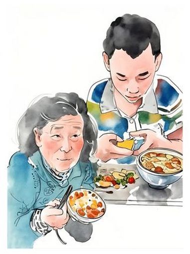 儿子吃别人的剩饭,正餐留给母亲吃!感人一幕 内容启发搜索 画一个故事 我在人间捡故事