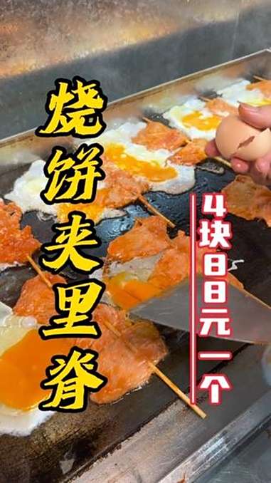 西湖公园南门4块88一个烧饼夹里脊吃起来好过瘾啊 传统小吃 新鲜出炉 街边小吃 宝藏小店 