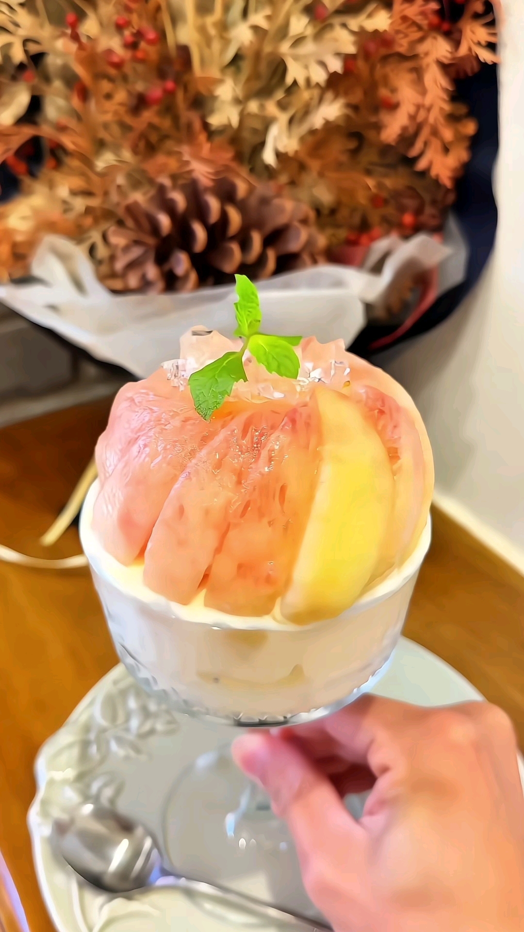 水蜜桃加酸奶,简直是绝配!