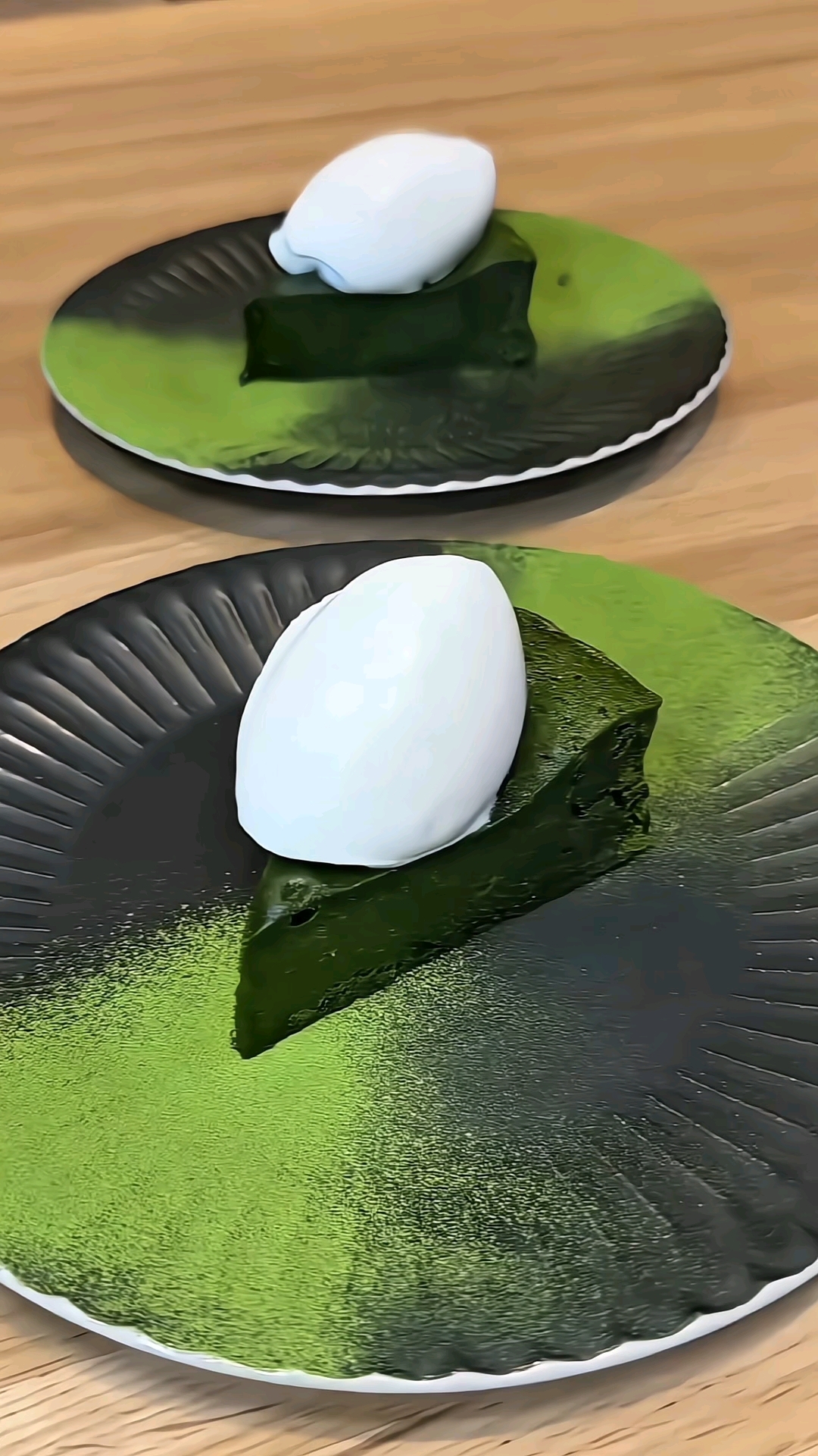 抹茶巧克力蛋糕,好看又好吃!