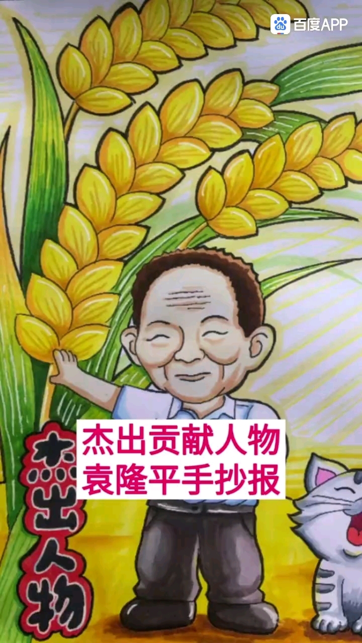 袁隆平  禾下乘凉手抄报