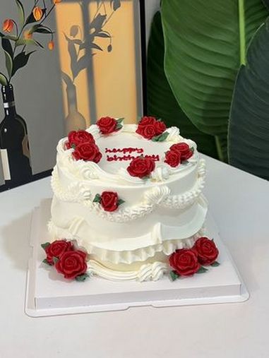 玫瑰花硅胶模具左下角 人气蛋糕推荐 抖音网红蛋糕 生日蛋糕裱花教程 蛋糕