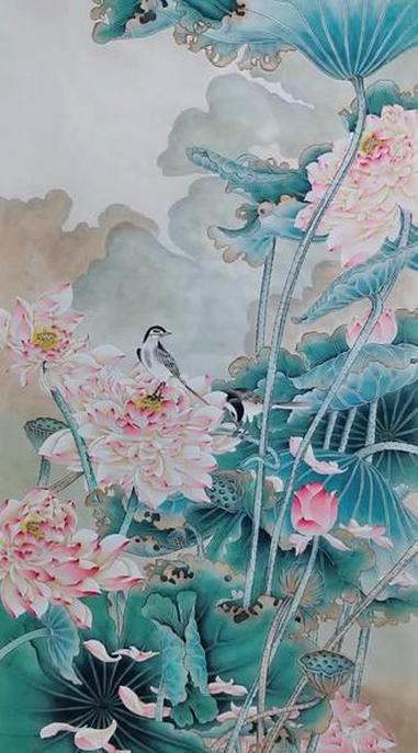 #工笔荷花