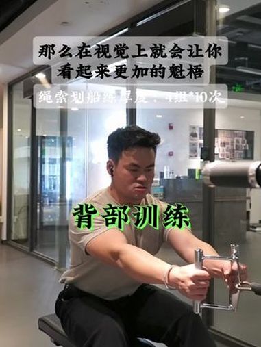 背部训练,背部肌肉是人体的大肌肉群,背部肌肉练起来后会显得更加魁梧,赶快练起来吧 力量训练