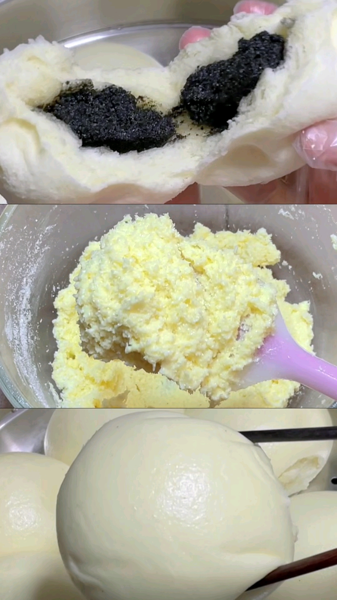 这么好吃的包子馅你们也来试试吧!芝麻馅,椰蓉馅,都很香